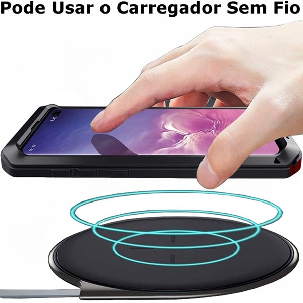 Capa Capinha Armadura de metal Blindada Iphone 14 13 12 11 Xs XR SE 2022 2020 6 7 8 Plus